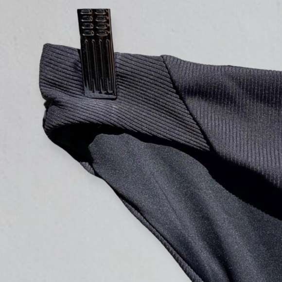 🌻NEW {w/tags!} Becca Black Ribbed Fine Line American Swim Bottoms Size Small - Picture 3 of 8